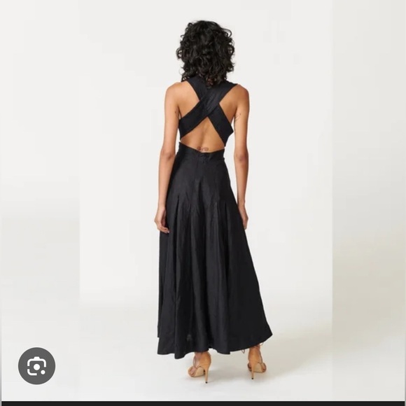 Anthropologie Aureta Studio Boatneck Linen Maxi Dresss - Picture 3 of 9